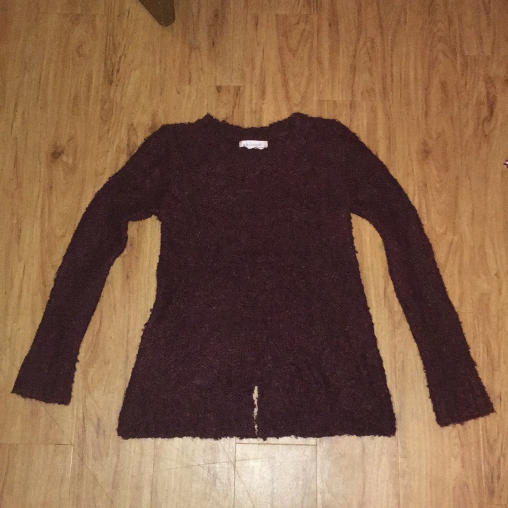 Dark Red Knit Sweater